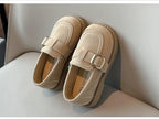 Girls Flats Spring Fall Shallow Lazy Loafers Shoes for Kids Girl Comfortable Soft Suede Sneaker Casual School Shoes Child I02111