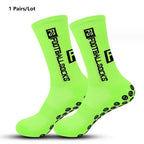 1 Pair Non Slip Soccer Socks Men Non Skid Grip Football Basketball Sport Cycling Socks 2025 New