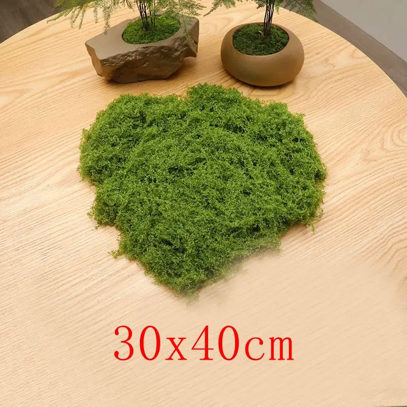 Green Fake Moss DIY Crafts Grass Artificial Moss Faux Preserved Moss Green Plant Home Room Garden Decor Landscape Fake Grass