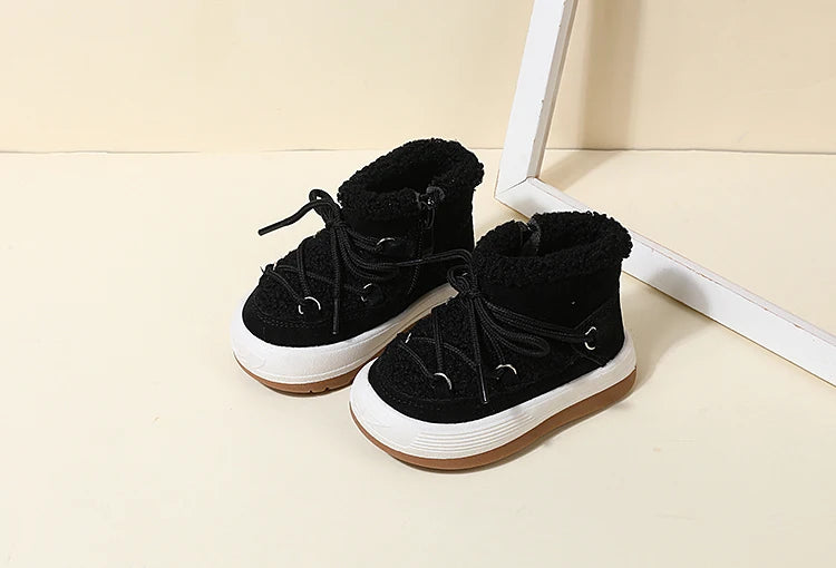 GT-CECD New Autumn/Winter Baby Boots Warm Plush Rubber Sole Toddler Kids Sneakers  Infant Shoes Fashion Little Boys Girls Boots