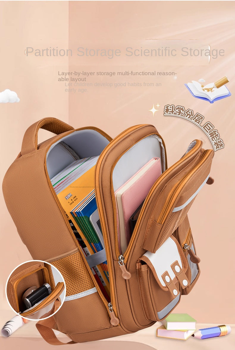Capybara Children School Bags For Boys Girls Kids Alleviate Burden Protecting Spine Widen Straps School Backpack School Book Bag
