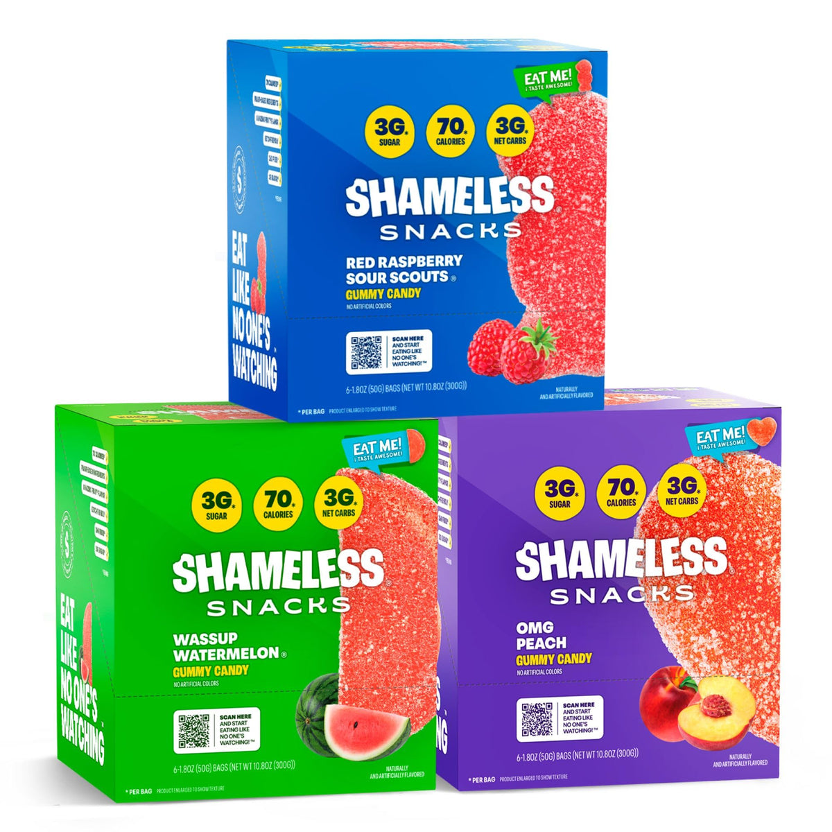 Shameless Snacks Fan Favorites Bundle - Sour Candy & Fruit Snacks, Keto