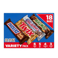 SNICKERS, TWIX, 3 MUSKETEERS, MILKY WAY Full Size Back to School Chocolate Bar Variety Pack, 18 ct Bulk Candy Box