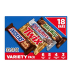 SNICKERS, TWIX, 3 MUSKETEERS, MILKY WAY Full Size Back to School Chocolate Bar Variety Pack, 18 ct Bulk Candy Box