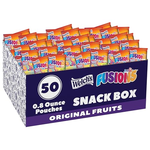 Welch's Fruit Snacks Fusions, Original Fruits, 0.8 oz, 50 Ct