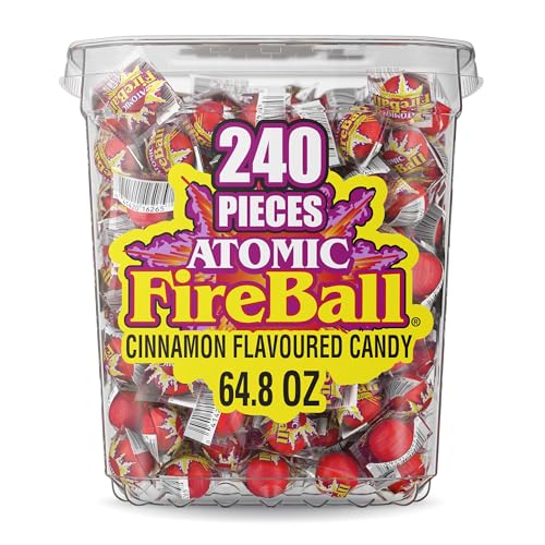 Atomic Fireball Cinnamon Hard Candy, Individually Wrapped, 64.8 oz, 240 Ct