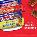 Assorted Butterfinger, CRUNCH, Baby Ruth, 100 Grand Candy Bars 28 Ct, 48 Oz