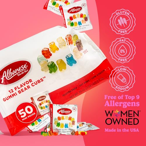 Albanese Candy, 12 Flavor Gummi Bear Cubs, 5-pound Bag