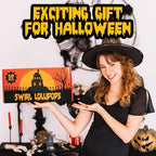 Halloween Orange and Black Swirl Lollipops, 50 Pack, Bulk