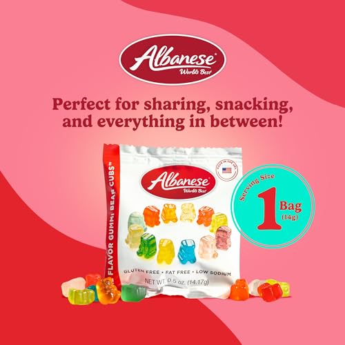 Albanese Candy, 12 Flavor Gummi Bear Cubs, 5-pound Bag