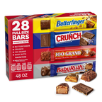 Assorted Butterfinger, CRUNCH, Baby Ruth, 100 Grand Candy Bars 28 Ct, 48 Oz