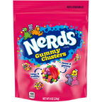 NERDS Gummy Clusters Rainbow Candy, Crunchy & Gummy, 3 oz, 12 Pk