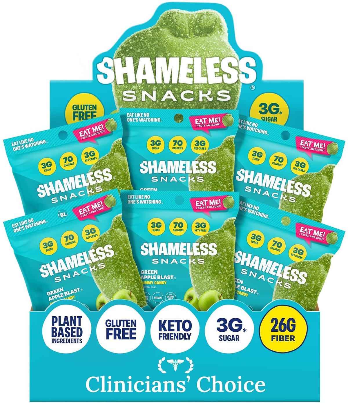Shameless Snacks Fan Favorites Bundle - Sour Candy & Fruit Snacks, Keto