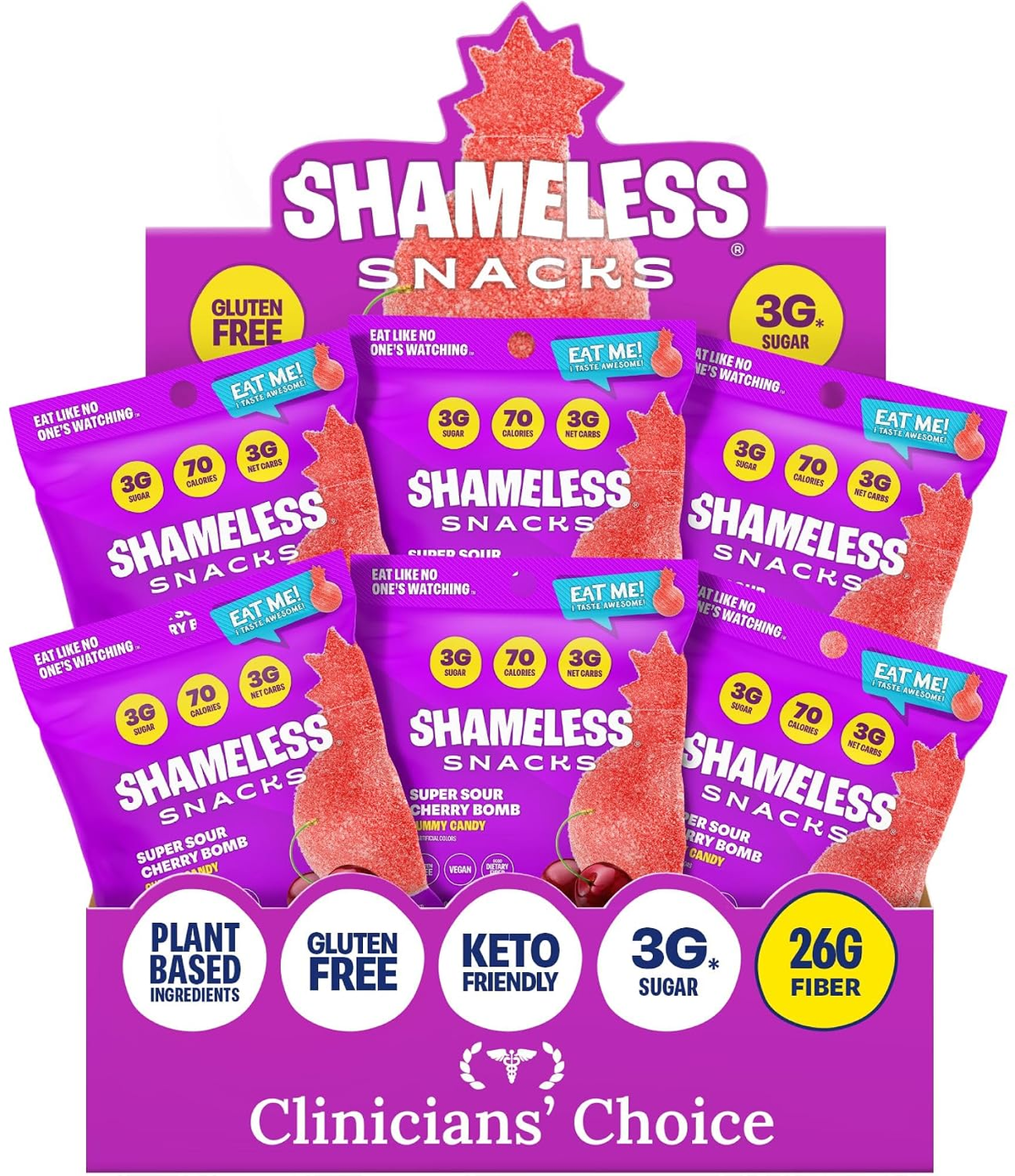 Shameless Snacks Fan Favorites Bundle - Sour Candy & Fruit Snacks, Keto