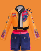 Anime-Inspired Halloween Cosplay Costume Set for Girls – K-Pop Stage Performance Outfit with Accessories