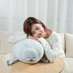 Mother & Baby Seal Plush Toy Set – Soft Zipper Seal Doll Gift